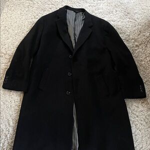 Elegant Black Men's Trench Coat